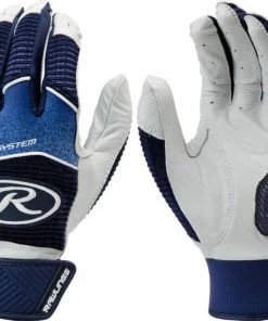 Rawlings Workhorse Batting Gloves -Baseball Helmets and Caps Shop 17RAWADLTWRKHRSBGBTG Navy 08312.1596125315