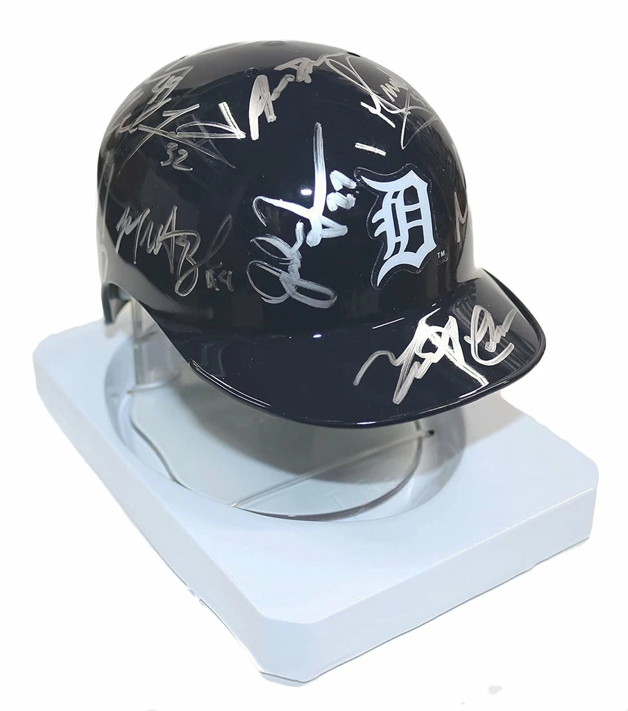 Sports-Autographs Detroit Tigers 2016 Team Signed Autographed Mini Batting Helmet Authenticated Ink COA Cabrera Castellanos Kinsler 5 Sports-Autographs Detroit Tigers 2016 Team Signed Autographed Mini Batting Helmet Authenticated Ink COA Cabrera Castellanos Kinsler - Image 3