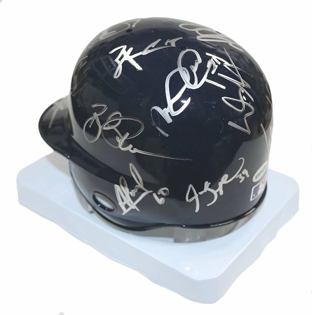 Sports-Autographs Detroit Tigers 2016 Team Signed Autographed Mini Batting Helmet Authenticated Ink COA Cabrera Castellanos Kinsler 6 Sports-Autographs Detroit Tigers 2016 Team Signed Autographed Mini Batting Helmet Authenticated Ink COA Cabrera Castellanos Kinsler - Image 4