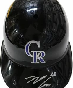 Sports-Autographs Nolan Arenado Colorado Rockies Signed Autographed Rawlings Full Size Souvenir Replica Batting Helmet Beckett COA