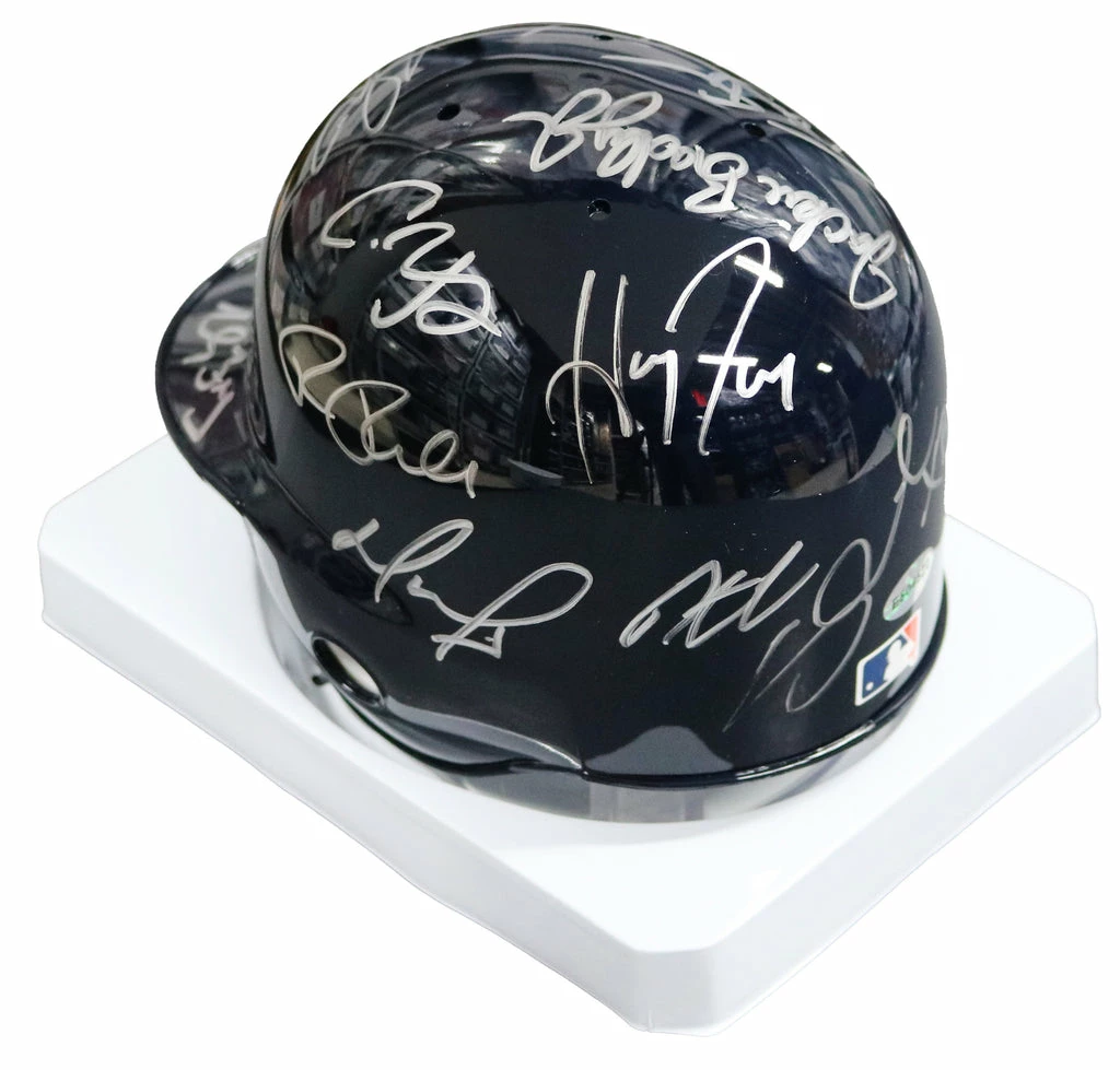 Sports-Autographs Boston Red Sox 2016 Team Signed Autographed Mini Batting Helmet Authenticated Ink COA Ortiz Betts Pedroia Price 6 Sports-Autographs Boston Red Sox 2016 Team Signed Autographed Mini Batting Helmet Authenticated Ink COA Ortiz Betts Pedroia Price - Image 4