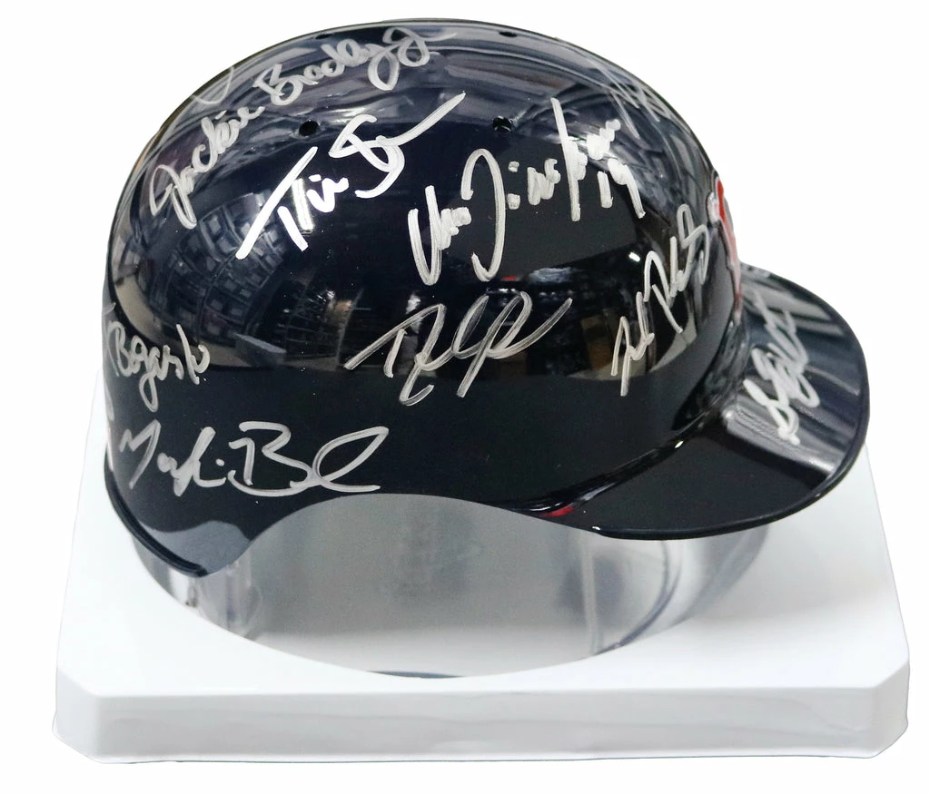 Sports-Autographs Boston Red Sox 2016 Team Signed Autographed Mini Batting Helmet Authenticated Ink COA Ortiz Betts Pedroia Price 8 Sports-Autographs Boston Red Sox 2016 Team Signed Autographed Mini Batting Helmet Authenticated Ink COA Ortiz Betts Pedroia Price - Image 6