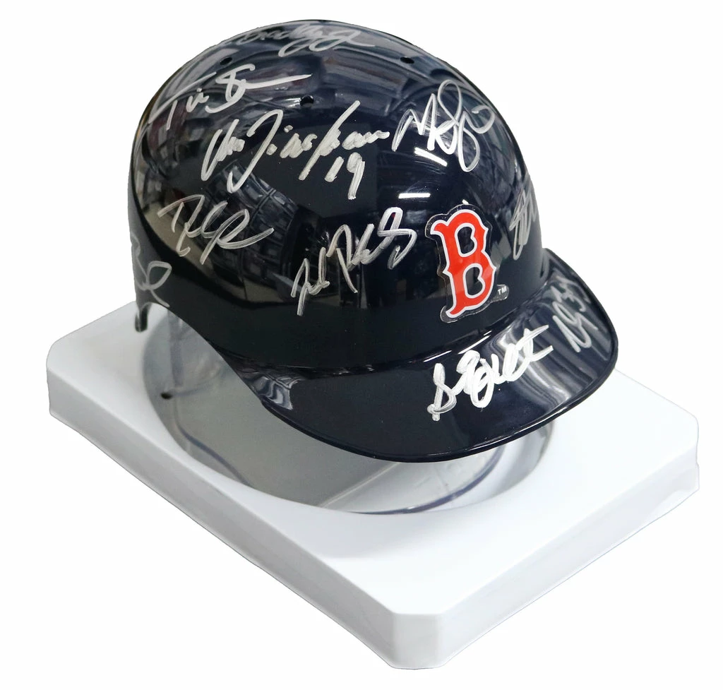 Sports-Autographs Boston Red Sox 2016 Team Signed Autographed Mini Batting Helmet Authenticated Ink COA Ortiz Betts Pedroia Price 9 Sports-Autographs Boston Red Sox 2016 Team Signed Autographed Mini Batting Helmet Authenticated Ink COA Ortiz Betts Pedroia Price - Image 7