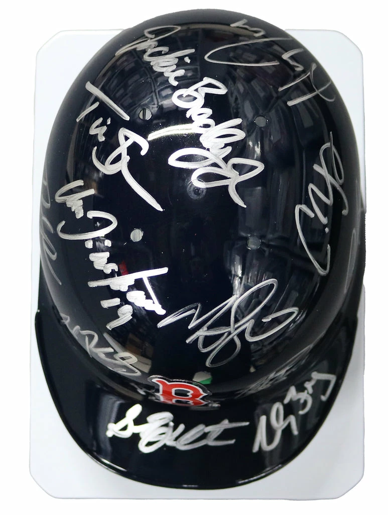 Sports-Autographs Boston Red Sox 2016 Team Signed Autographed Mini Batting Helmet Authenticated Ink COA Ortiz Betts Pedroia Price 10 Sports-Autographs Boston Red Sox 2016 Team Signed Autographed Mini Batting Helmet Authenticated Ink COA Ortiz Betts Pedroia Price - Image 8