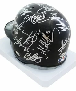 Sports-Autographs San Francisco Giants 2016 Team Signed Autographed Mini Batting Helmet Authenticated Ink COA Posey Bumgarner -Baseball Helmets and Caps Shop IMG 1712 1024x1024