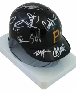 Sports-Autographs Pittsburgh Pirates 2016 Team Signed Autographed Mini Batting Helmet Authenticated Ink COA - Andrew McCutchen -Baseball Helmets and Caps Shop IMG 1894 1024x1024