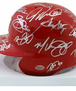 Sports-Autographs Washington Nationals 2016 Team Signed Autographed Mini Batting Helmet Authenticated Ink COA Bryce Harper -Baseball Helmets and Caps Shop IMG 1903 1024x1024