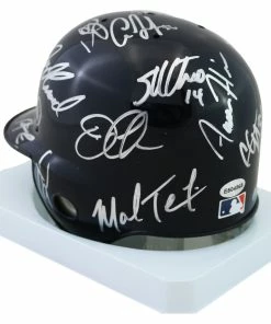 Sports-Autographs New York Yankees 2016 Team Signed Autographed Mini Batting Helmet Authenticated Ink COA Judge Rodriguez -Baseball Helmets and Caps Shop IMG 1926 1024x1024