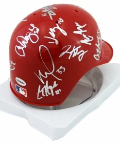 Sports-Autographs St. Louis Cardinals 2016 Team Signed Autographed Mini Batting Helmet Authenticated Ink COA -Baseball Helmets and Caps Shop IMG 1962 1024x1024