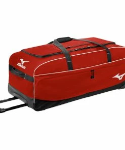 Mizuno MX Equipment Wheeled Bag -Baseball Helmets and Caps Shop MizunoMXEquipmentBagRed 40806.1596123582