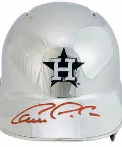 Sports-Autographs Carlos Correa Houston Astros Signed Autographed Chrome Mini Helmet JSA Witnessed COA
