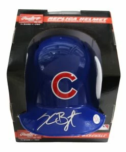 Sports-Autographs Kris Bryant Chicago Cubs Signed Autographed Mini Helmet PAAS COA