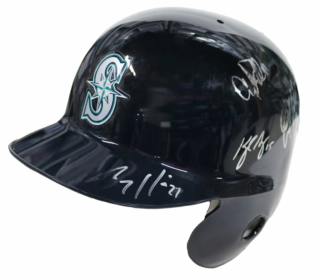 Sports-Autographs Seattle Mariners 2014 Signed Autographed MLB Replica Batting Helmet - Kyle Seager 3 Sports-Autographs Seattle Mariners 2014 Signed Autographed MLB Replica Batting Helmet - Kyle Seager
