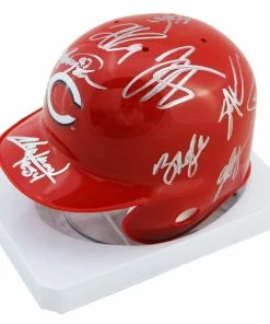 Sports-Autographs Cincinnati Reds 2013 Team Signed Autographed Mini Batting Helmet Authenticated Ink COA Votto Chapman -Baseball Helmets and Caps Shop reds13miniai1b 1024x1024