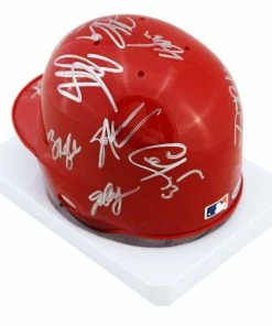 Sports-Autographs Cincinnati Reds 2013 Team Signed Autographed Mini Batting Helmet Authenticated Ink COA Votto Chapman -Baseball Helmets and Caps Shop reds13miniai1d 1024x1024