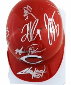 Sports-Autographs Cincinnati Reds 2013 Team Signed Autographed Mini Batting Helmet Authenticated Ink COA Votto Chapman -Baseball Helmets and Caps Shop reds13miniai1f 1024x1024