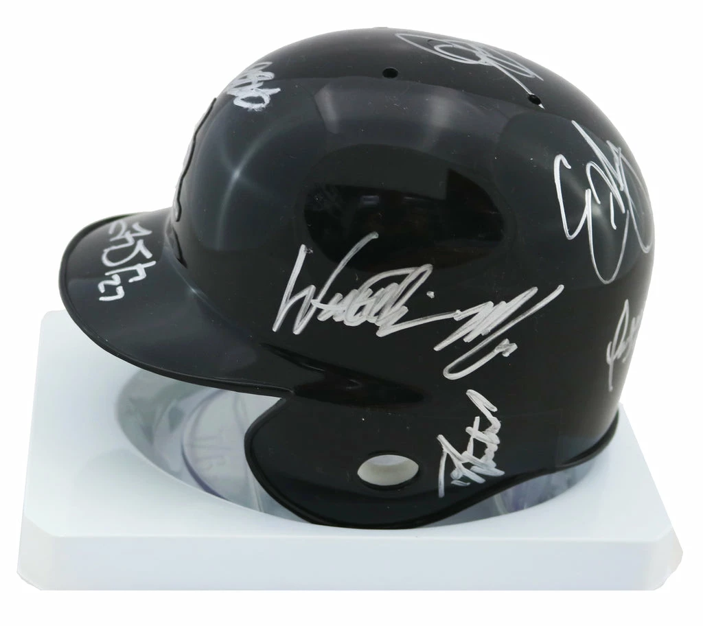 Sports-Autographs Colorado Rockies 2013-16 Team Signed Autographed Mini Batting Helmet Authenticated Ink COA Arenado 7 Sports-Autographs Colorado Rockies 2013-16 Team Signed Autographed Mini Batting Helmet Authenticated Ink COA Arenado - Image 5